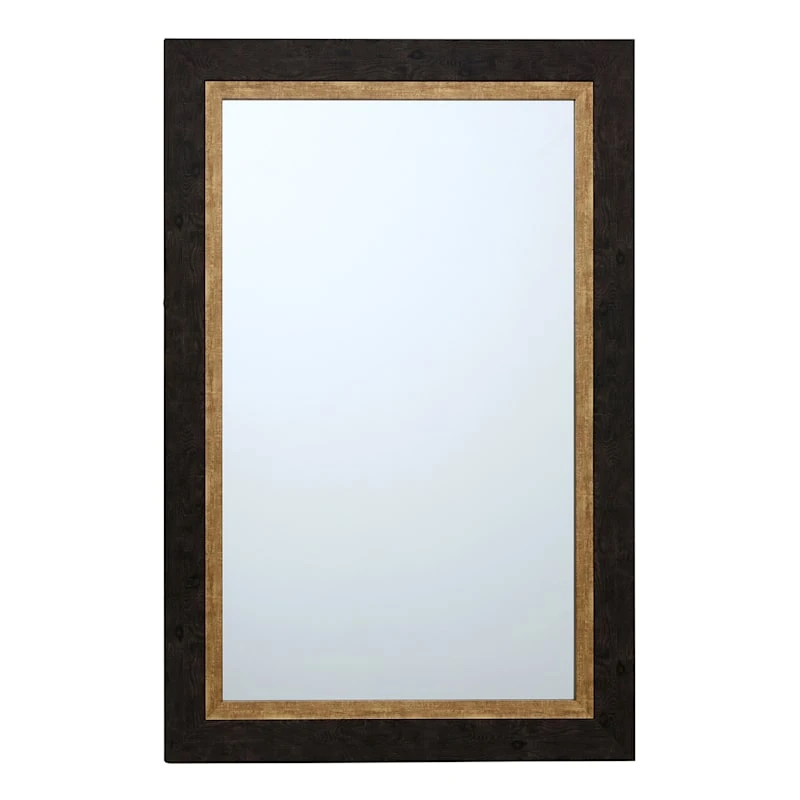 Black & Gold Framed Wall Mirror, 24x36 1 Black & Gold Framed Wall Mirror, 24x36