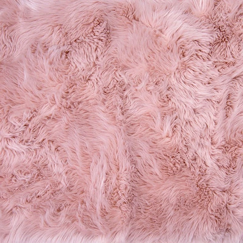 Blush Faux Fur Accent Rug, 30x45 2 Blush Faux Fur Accent Rug, 30x45 - Image 2