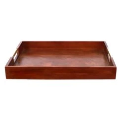 Brass Wood Tray, 16x12
