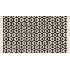 Brooklyn Black & Ivory Patterned Accent Rug, 2x4