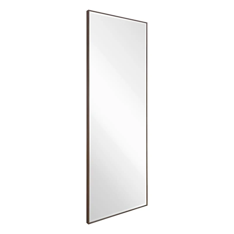 Brown Thin Framed Leaner Mirror, 24x70 2 Brown Thin Framed Leaner Mirror, 24x70 - Image 2