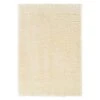 (C152) Solid Ivory Shag Area Rug, 8x10