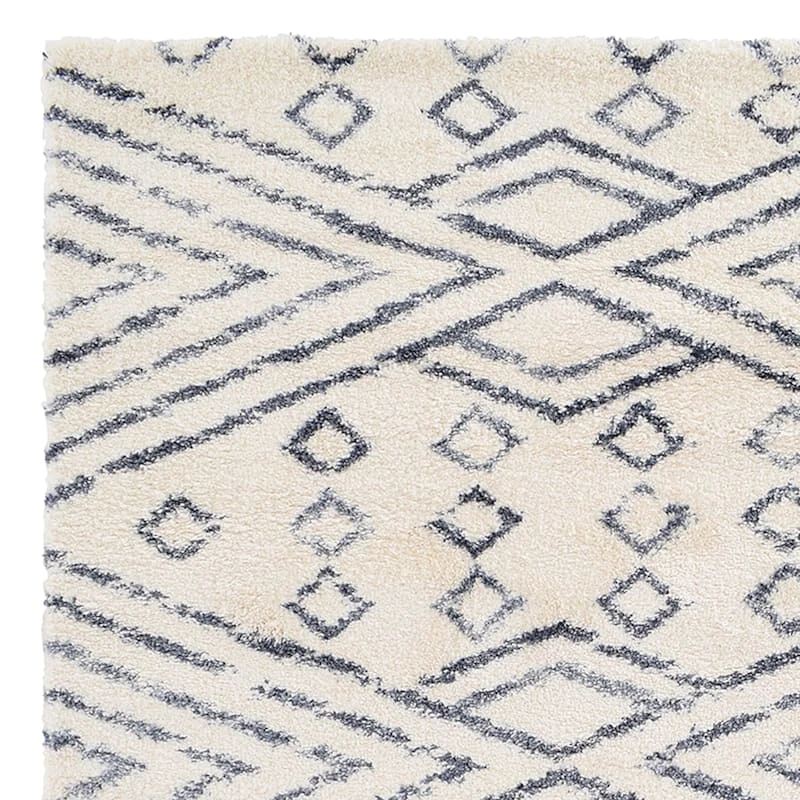 (C182) Macy White & Blue Patterned Area Rug, 8x10 2 (C182) Macy White & Blue Patterned Area Rug, 8x10 - Image 2