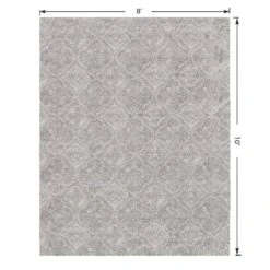 (C191) Hayne Grey Floral Shag Area Rug, 8x10 -Home Decor Store c191 hayne grey floral shag area rug 8x10 6