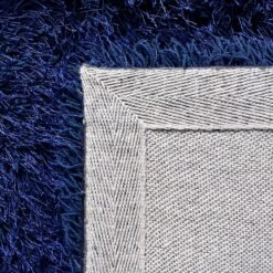 (C196) Eve Blue Shag Area Rug, 4x7 -Home Decor Store c196 eve blue shag area rug 4x7 3