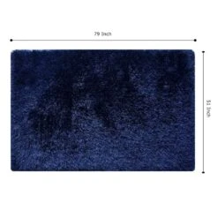 (C196) Eve Blue Shag Area Rug, 4x7 -Home Decor Store c196 eve blue shag area rug 4x7 5
