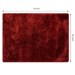 (C197) Eve Red Shag Accent Rug, 3x5 -Home Decor Store c197 eve red shag accent rug 3x5 5
