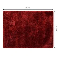 (C197) Eve Red Shag Area Rug, 4x7 10 (C197) Eve Red Shag Area Rug, 4x7 -Home Decor Store c197 eve red shag area rug 4x7 5