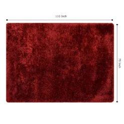 (C197) Eve Red Shag Area Rug, 6x9 -Home Decor Store c197 eve red shag area rug 6x9 5