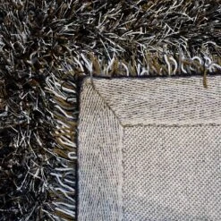 (C198) Eve Silver & Black Shag Area Rug, 6x9 -Home Decor Store c198 eve silver black shag area rug 6x9 3