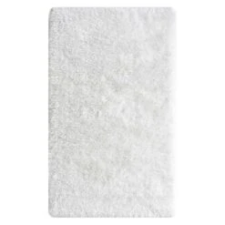 (C200) Eve White Shag Accent Rug, 3x5