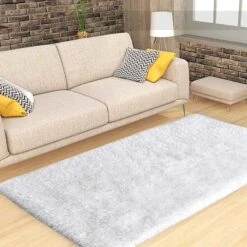 (C200) Eve White Shag Accent Rug, 3x5 -Home Decor Store c200 eve white shag accent rug 3x5 6