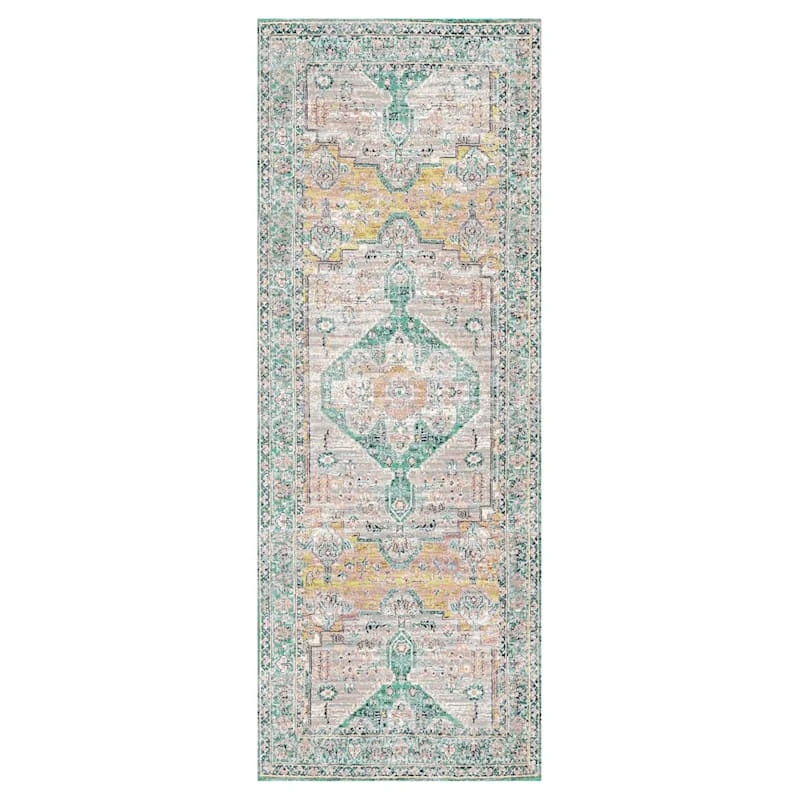 Cameron Multicolor Pastel Runner Rug, 22x59 1 Cameron Multicolor Pastel Runner Rug, 22x59