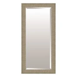 Champagne & Silver Wood Floor Mirror, 32x68