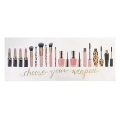 Choose Your Weapon Makeup Canvas Wall Art, 30x12