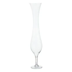 Clear Hourglass Floor Vase, 32"
