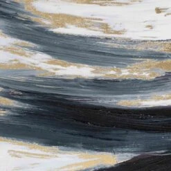 Crosby St Framed Black & Gold Abstract Canvas Wall Art, 24" -Home Decor Store crosby st framed black gold abstract canvas wall art 24 5