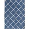 (D429) Brampton Blue Tufted Area Rug With Non-Slip Back, 8x10