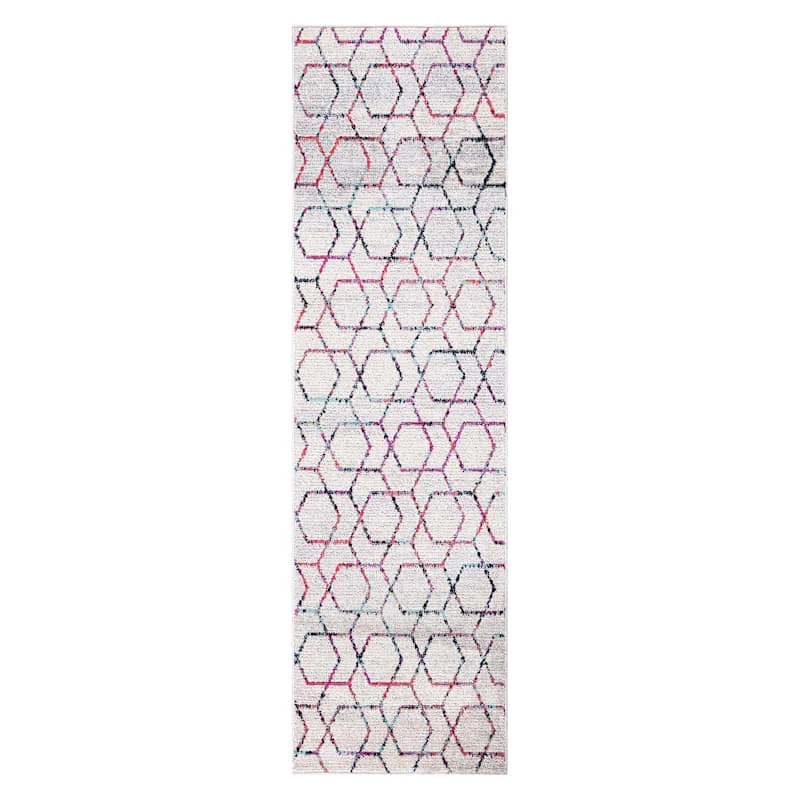(D457) Savannah Multicolor Geometric Runner, 2x6 1 (D457) Savannah Multicolor Geometric Runner, 2x6