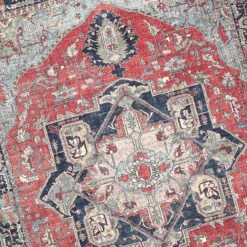 (D473) Fenix Red Medallion Chenille Area Rug, 5x7 -Home Decor Store d473 fenix red medallion chenille area rug 5x7 4