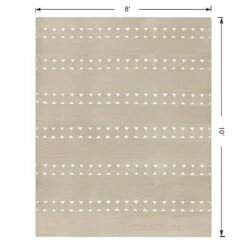 (D516) Tracey Boyd Ivory Braided Area Rug, 8x10 -Home Decor Store d516 tracey boyd ivory braided area rug 8x10 5