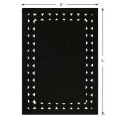 (D517) Found & Fable Black Braided Area Rug, 5x7 -Home Decor Store d517 found fable black braided area rug 5x7 7