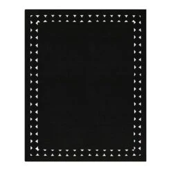 (D517) Found & Fable Black Braided Area Rug, 8x10
