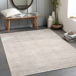 (D556) Lavadora Grey Global Design Washable Area Rug, 8x10 -Home Decor Store d556 lavadora grey global design washable area rug 8x10 5