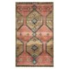 (D568) Freya Pink Medallion Washable Accent Rug, 3x5