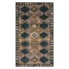 (D571) Freya Black Medallion Washable Accent Rug, 3x5
