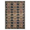 (D571) Freya Black Medallion Washable Area Rug, 8x10