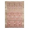 (D572) Freya Pink Floral Washable Area Rug, 5x7