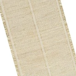 (D583) Honeybloom Mason Natural Fringe Runner, 2x7 -Home Decor Store d583 honeybloom mason natural fringe runner 2x7 4
