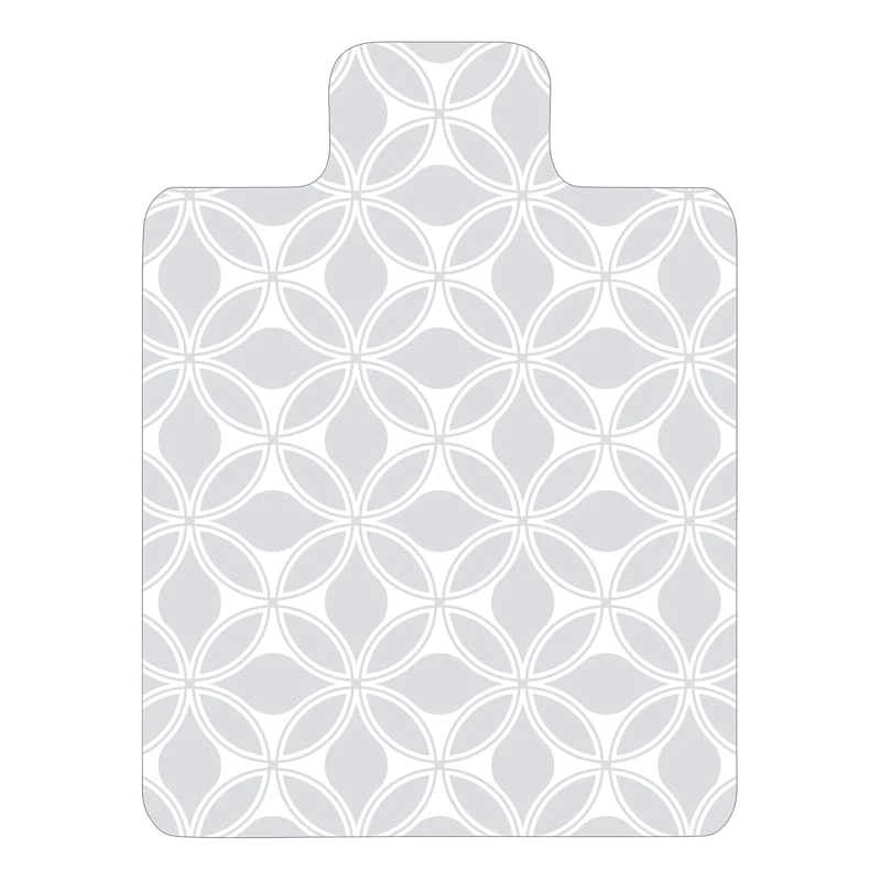 Dark Grey & White Geo Char Mat, 30x48 1 Dark Grey & White Geo Char Mat, 30x48