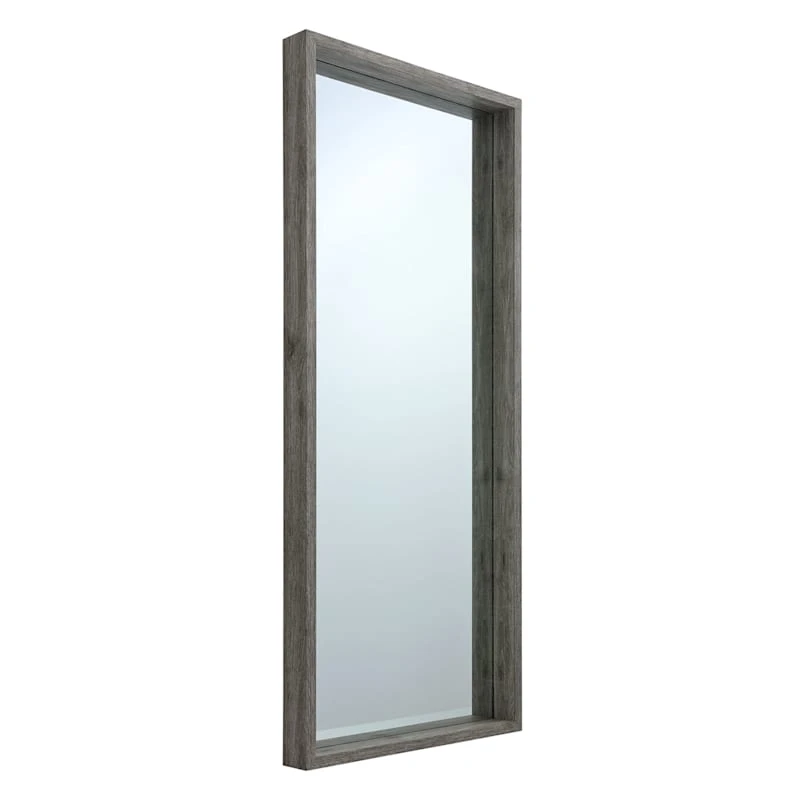 Dark Grey Wood Deep Frame Leaner Mirror, 24x58 6 Dark Grey Wood Deep Frame Leaner Mirror, 24x58 - Image 6