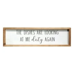 Dishes Are Looking At Me Dirty Framed Wall Art, 28x8