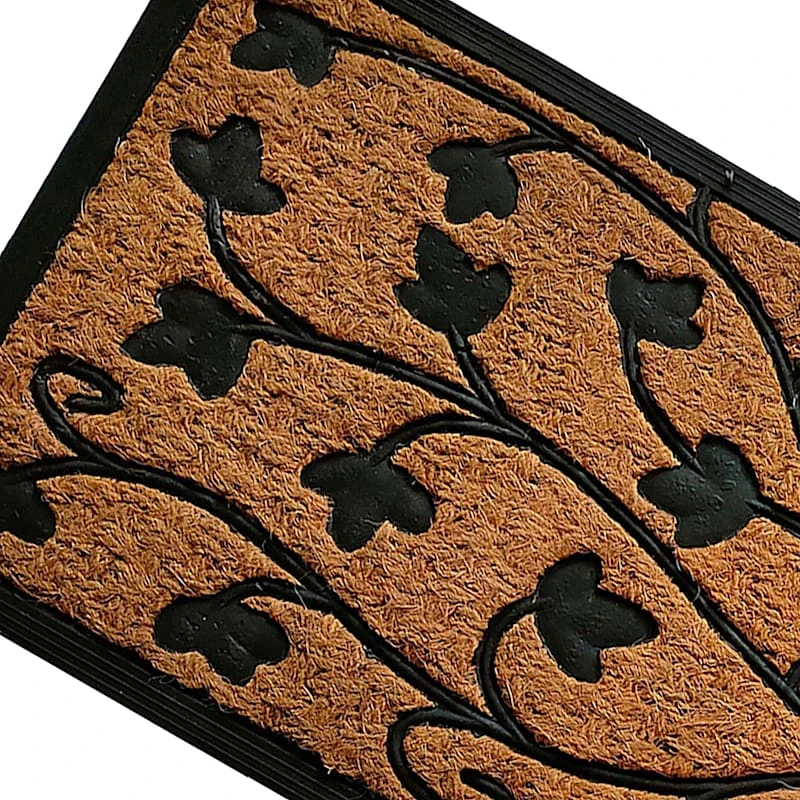 Double Door Leaf Coir Mat, 18x48 2 Double Door Leaf Coir Mat, 18x48 - Image 2
