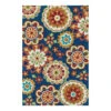 (E138) Santa Monica Multicolored Medallion Indoor & Outdoor Area Rug, 8x10