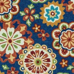 (E138) Santa Monica Multicolored Medallion Indoor & Outdoor Area Rug, 8x10 -Home Decor Store e138 santa monica multicolored medallion indoor outdoor area rug 8x10 3