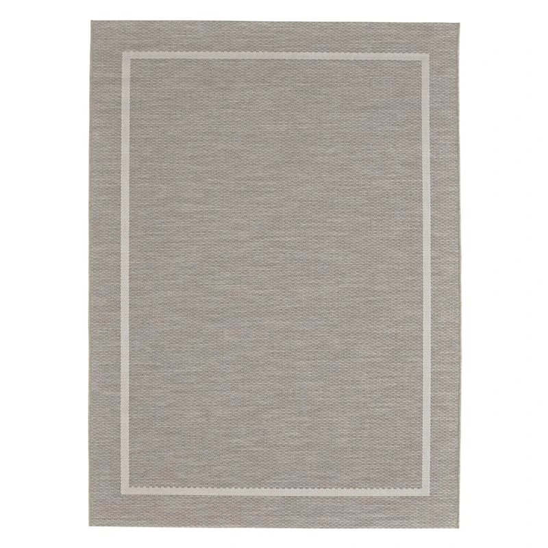(E198) Honeybloom Prisma Ivory Border Indoor & Outdoor Area Rug, 8x10 1 (E198) Honeybloom Prisma Ivory Border Indoor & Outdoor Area Rug, 8x10