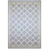 (E229) Blue & Beige Quatrefoil Modern Indoor & Outdoor Area Rug, 7x10