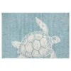 (E327) Oasis Blue Turtle Indoor & Outdoor Area Rug, 8x10