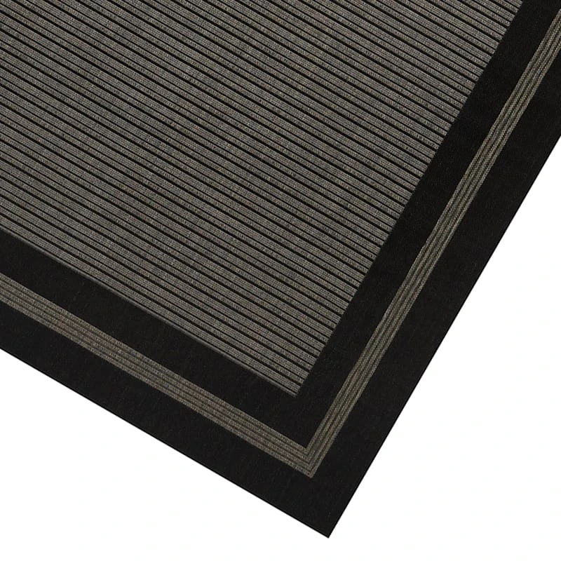 (E472) Providence Carlo Black & Grey Border Area Rug, 8x10 2 (E472) Providence Carlo Black & Grey Border Area Rug, 8x10 - Image 2