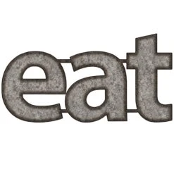Eat Galvanized Metal Word Wall Decor, 10x20