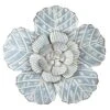 Embossed Blue Metal Flower Wall Decor, 10"