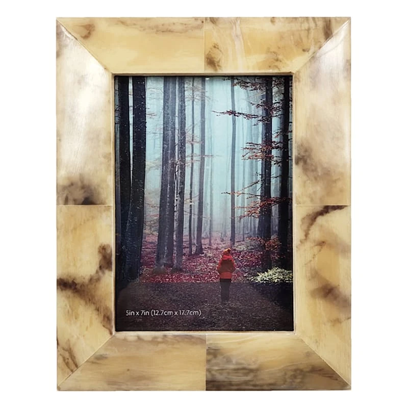 Faux Horn Photo Frame, 9.5x7.5 1 Faux Horn Photo Frame, 9.5x7.5