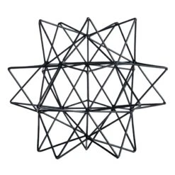 Found & Fable Black Metal Geo Decor, 10"