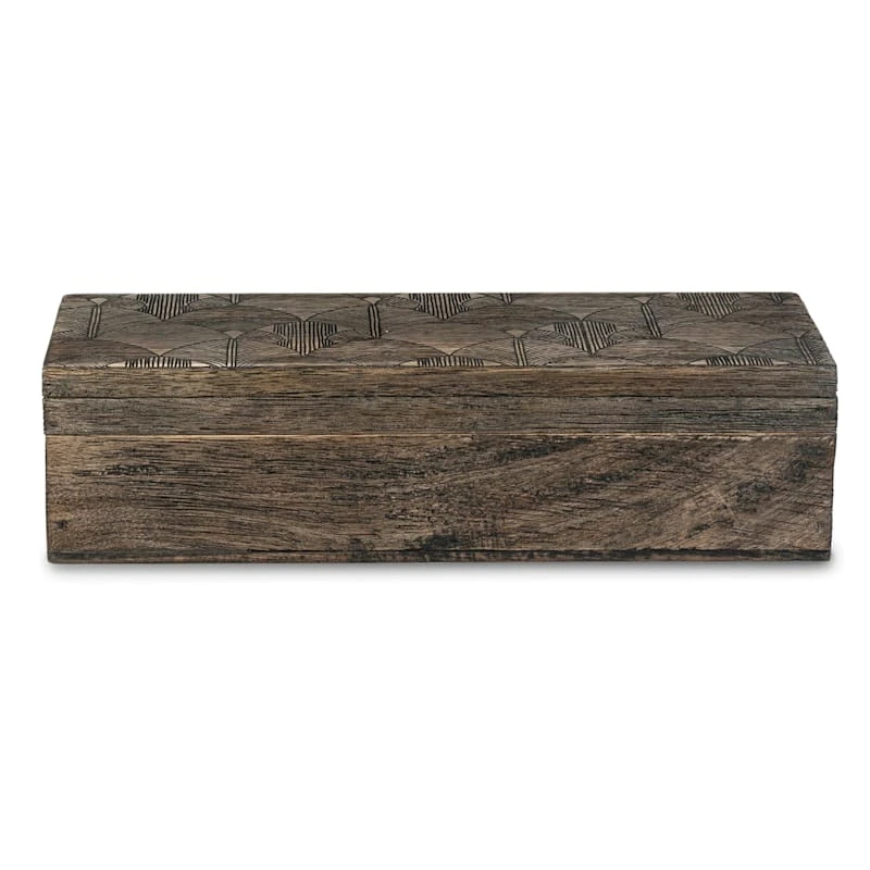 Found & Fable Etched Wooden Box, 4x10 2 Found & Fable Etched Wooden Box, 4x10 - Image 2