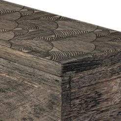 Found & Fable Etched Wooden Box, 4x10 5 Found & Fable Etched Wooden Box, 4x10 -Home Decor Store found fable etched wooden box 4x10 3