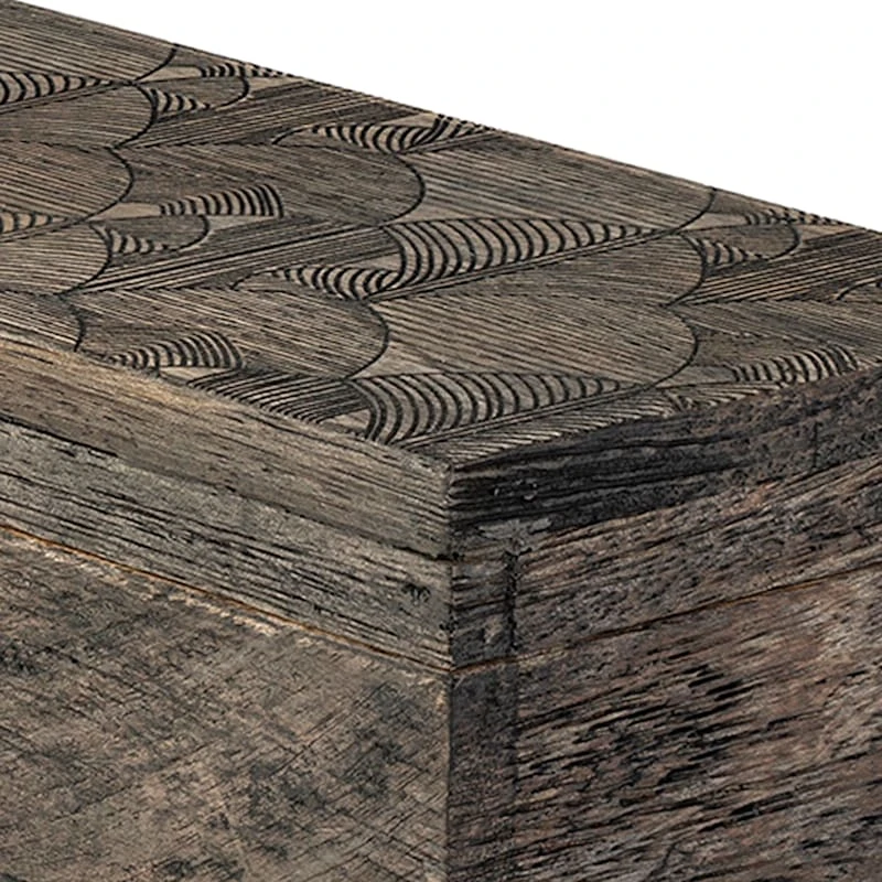 Found & Fable Etched Wooden Box, 4x10 3 Found & Fable Etched Wooden Box, 4x10 - Image 3